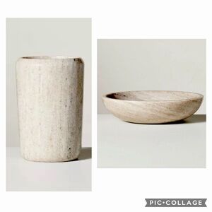 Hearth and Hand Marble Fruit Bowl And Utensil Holder